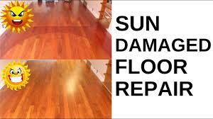 sun damaged hardwood floor repair