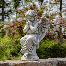 28 Tall Magnesium Angel Statue Sitting