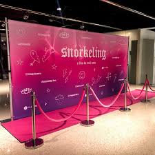 pink carpet for step and repeat backdrops