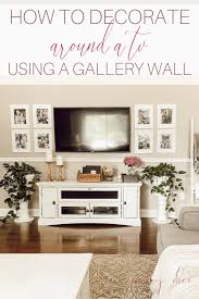how to decorate around a tv using a