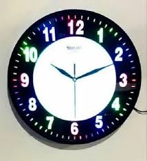 Black Og Lighted Wall Clock For Home