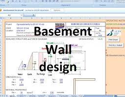 Basement Wall Design Excel Sheet