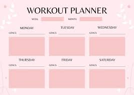my workout planner template