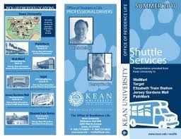 shuttle bus brochure kean university