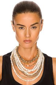 tom ford pearl and chain necklace