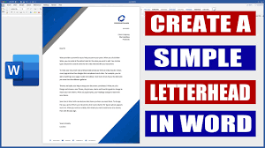 how to create a letterhead in word