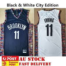 The clock is ticking down, the ball is in your hands; Kyrie Irving Brooklyn Nets Jersey Basketball Costume Top City Black White Ebay