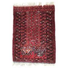 antique turkmen afghan prayer rug for