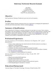     Veterinary Technician Sample Resume    Vet Resume Assistant Objective  Examples Vet Example    