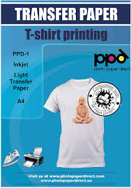 Ppd Inkjet Iron On White And Light Colored T Shirt Transfers Paper Ltr 8 5x11 Pack Of 20 Sheets Ppd001 20