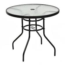Black Round Metal Outdoor Dining Table