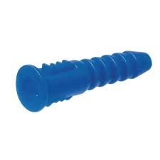 Blue Ribbed Plastic Anchor