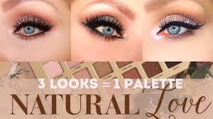 natural love palette tutorial 3 looks