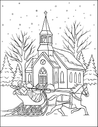 Coloring pages for horse are available below. Christmas Coloring Page Sleigh Ride