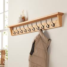 Oak Coat Rack With Shelf Coat Hook And