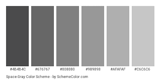 Space Gray Color Scheme Gray Schemecolor Com