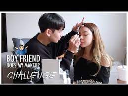 boy friend does my makeup challenge