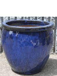 classic chinese pot blue planter
