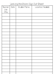 This Printable For Your Classroom Contains A Computer Sign Out Sheet