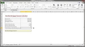 Calculate Your Monthly Mortgage Payment In Excel Youtube