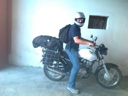 foriegner ing a motorcycle in mexico