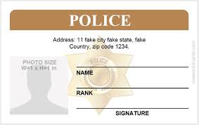 Police Id Card Templates For Ms Word Microsoft Word Id