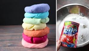 kool aid play dough sugar e and