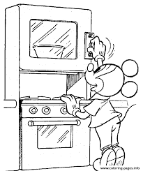 38+ stove coloring pages for printing and coloring. Mickey Setting Up The Oven Disney 4b92 Coloring Pages Printable