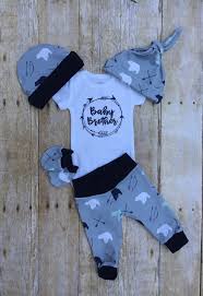 Arrows Bears Boys Coming Home Outfit Baby Boy Outfit Navy Graytake Home Newborn Outfit Baby Boy Layette And Hat Set Baby Shower Gift
