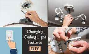 how to change a ceiling light fixture