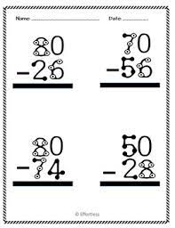 Find free printable subtraction worksheets for kids! Touch Math Subtraction Worksheets Subtraction Across Zeros By Effortless