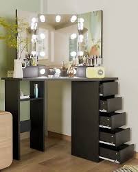 makeup corner vanity desk with drawers