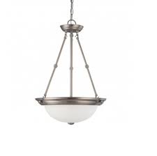 Nuvo 15in Pendant Light Fixture 3 Light Brushed Nickel Nuvo 60 3247 Homelectrical Com