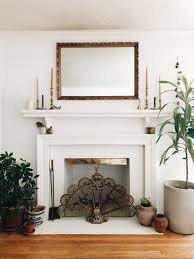 how to paint your fireplace white and