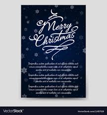 Winter Brochure Template With Snowflakes Vector Image On Vectorstock