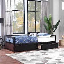 anbazar extendable twin espresso daybed
