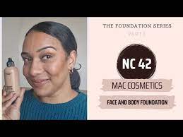 mac face and body foundation nc42