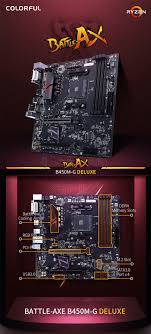 Supports amd am4 processors (tdp:95w) onboard display port: Colorful Battle Ax B450m G Deluxe V14 Amd B450 Chip M Atx Motherboard Mainboard For Amd Socket Am4 And Ryzen Series Cpus Cu Live Tech