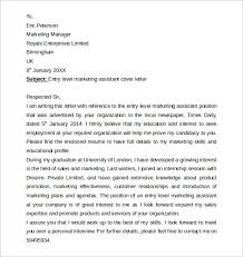 Sample Marketing Cover Letter Example 11 Download Free