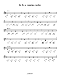 Ocarina Scales C D G Flute Sheet Music Ocarina Music