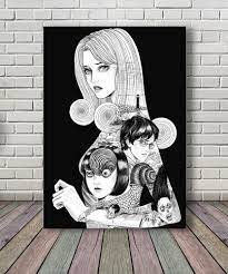 Картина на холсте для интерьера - Дзюндзи Ито, хоррор манга, ужасы (7)  50х70 см - купить по низкой цене в интернет-магазине OZON (938092384)