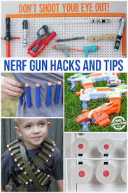 Diy nerf gun rack used a ladder from an old bunk bed 6. Nerf Hacks