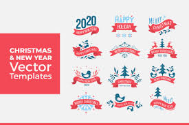 Christmas And New Year Vector Templates Graphic By Dendysign Creative Fabrica