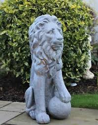 Garden Statue Ornament Lion Tiger Patio