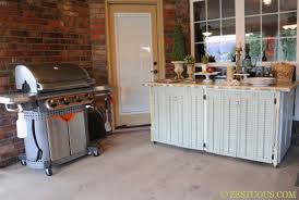 Upcycled Outdoor Kitchen Buffet Table