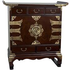 Korean Antique Style 5 Drawer End Table