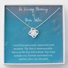 sister necklace memorial gifts