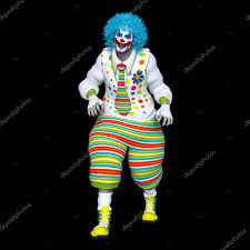 3d cg rendering of a clown makeup man