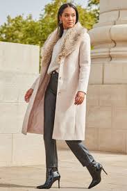 Buy Sosandar Brown Longline Faux Fur