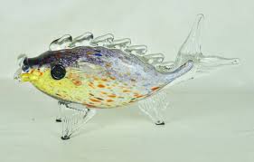 Murano Glass Fish Sculpture 1960s For